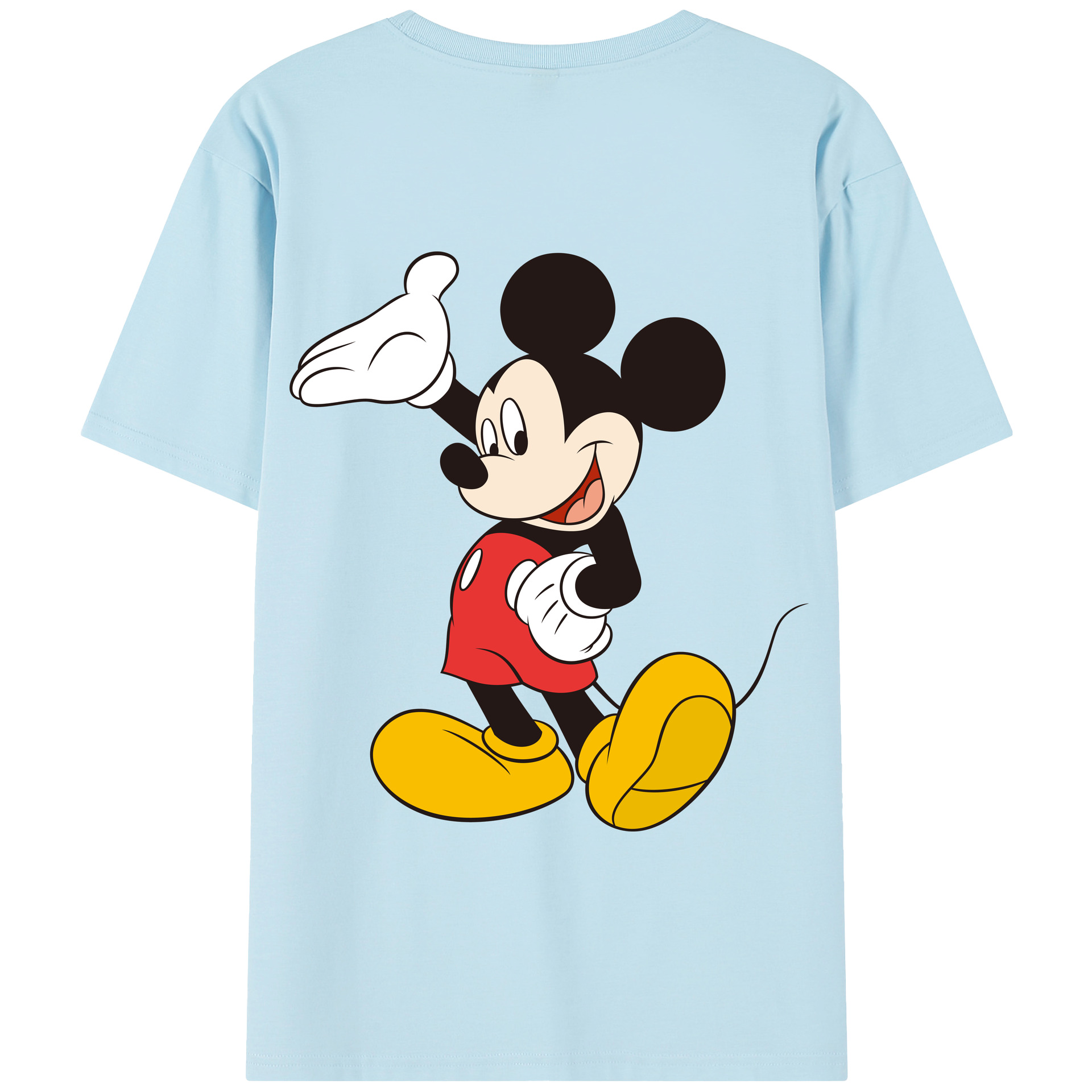 （画像用） ミッキーマウス Mickey Mouse 綿100％半袖Tシャツ（背面プリント）